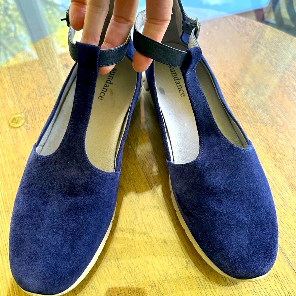 Sundance Mamzelle  Shoe Blue Suede Sz 41